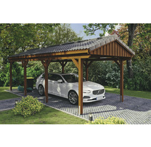 Přístřešek na auto SKAN HOLZ Fichtelberg 317 x 808 cm ořech