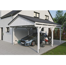 Přístřešek na auto SKAN HOLZ Fichtelberg 423 x 566 cm bílý