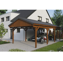 Přístřešek na auto SKAN HOLZ Fichtelberg 423 x 808 cm ořech