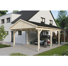 Přístřešek na auto SKAN HOLZ Fichtelberg 423 x 808 cm přírodní vč. šindelů