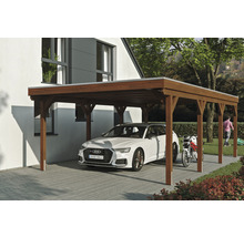 Přístřešek na auto SKAN HOLZ Grunewald 427 x 796 cm ořech vč. EPDM fólie