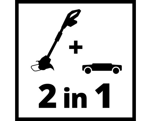 Symbol pro 2 v 1: vyžínač a sekačka na trávu