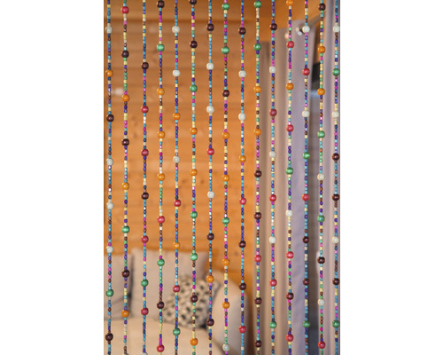 Dekorativní korálkový závěs s různobarevnými korálky