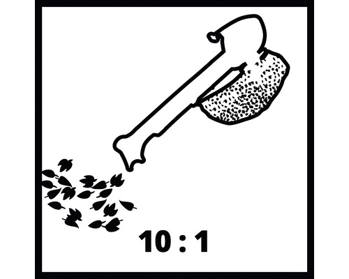 Symbol pro vysavač listí s funkcí drcení 10 ku 1.