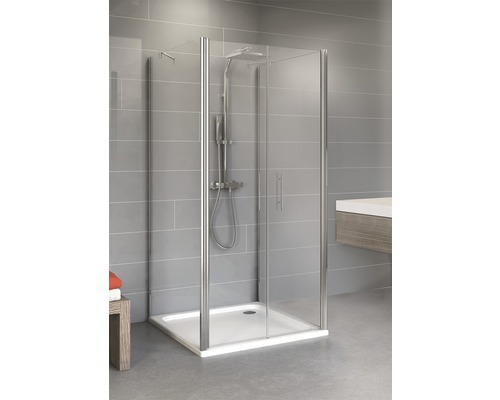 Sprchové dveře dvoukřídlé s bočními stěnami Schulte Alexa Style 2.0 80x80x80 cm hliník