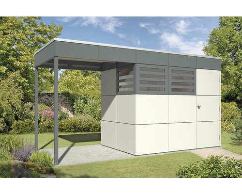 Zahradní domek se střechou na zahradě