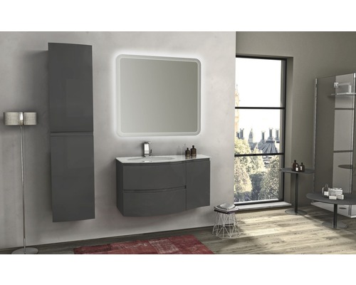 Koupelnový komplet s umyvadlovou skříňkou, zrcadlovou skříňkou a vysokou skříňkou