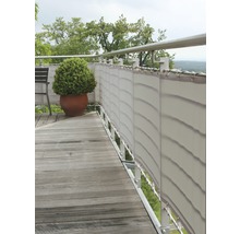 Balkonová zástěna, PES, omyvatelná, stříbrno-šedá 0,65x3m-thumb-0