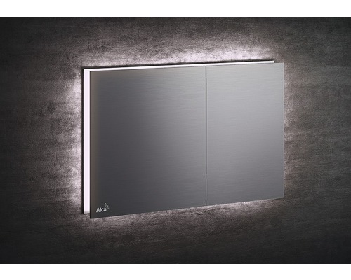 Splachovací deska toalety se dvěma tlačítky a logem Alca