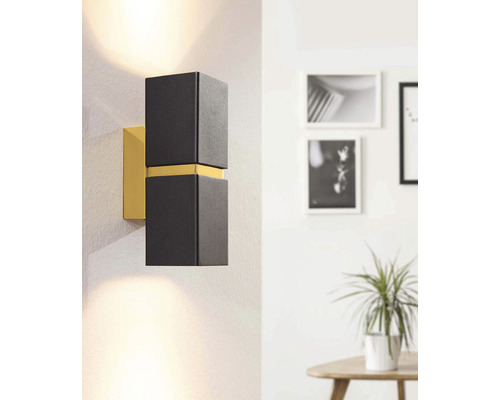 Nástěnné svítidlo s obdélníkovým designem a nepřímým osvětlením pro montáž na stěnu