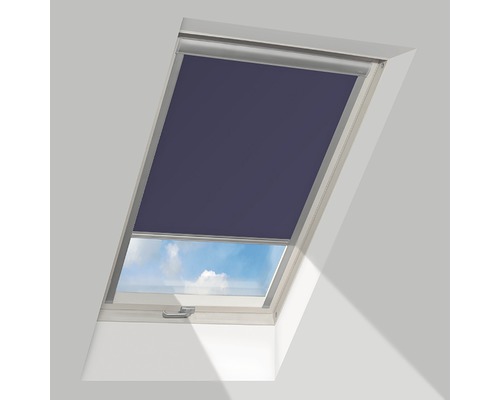 Roleta na střešní okno, ztmavená, termoizolační ARF 051 66x118 cm, tmavě modrá
