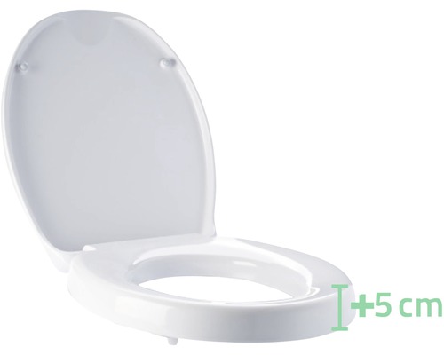 Zvýšené záchodové sedátko se zvýšením o 5 cm.