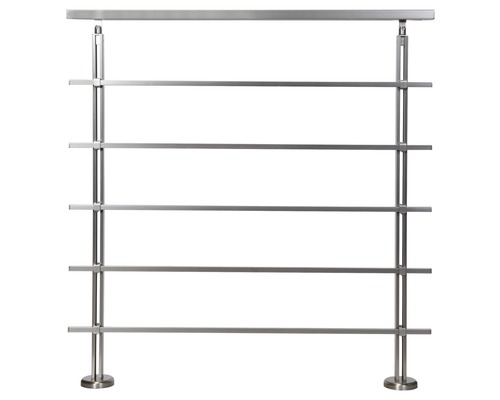 Nerezové zábradlí s vodorovnými sloupky