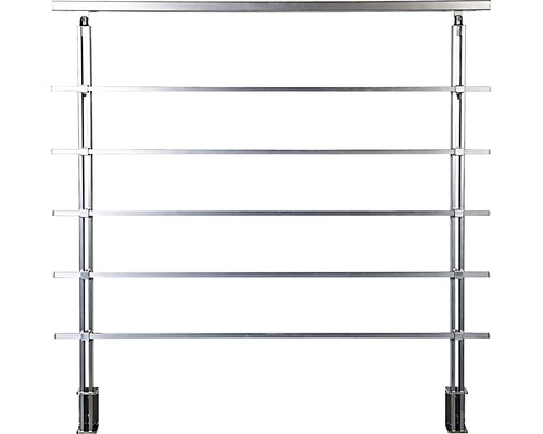 Kovové zábradlí s vodorovnými tyčemi do interiéru