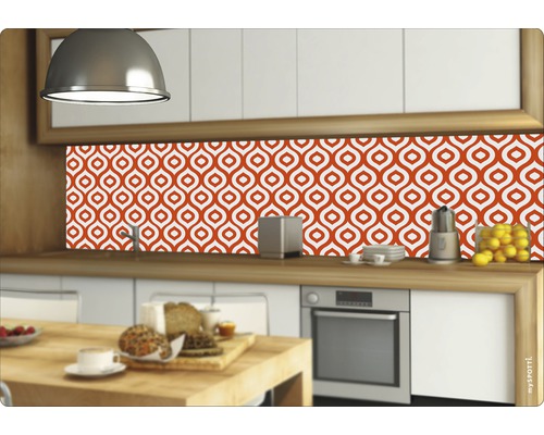 Kuchyňská zástěna se vzorem v moderní kuchyni