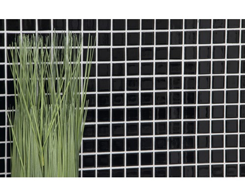 Dekorativní stébla před černým mozaikovým pozadím