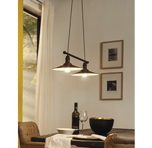 Lustr Eglo 49457 STOCKBURY E27 2x60 W antik hnědý