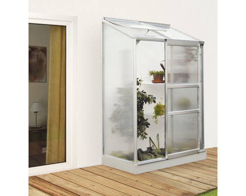 Skleník ke zdi Vitavia Ida 900 polykarbonát 4 mm 131 x 69 cm hliník Skleník ke zdi Vitavia Ida 900 polykarbonát 4 mm 131 x 69 cm hliník