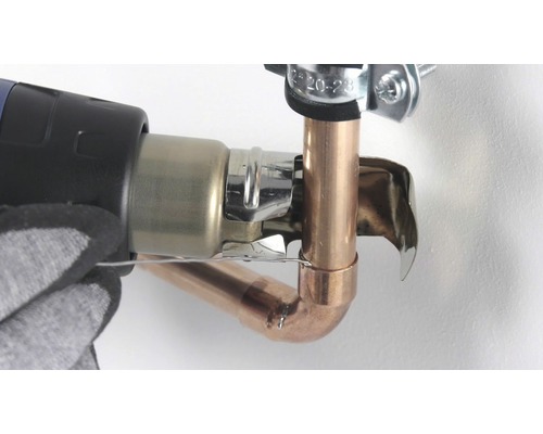 Pájení měděného potrubního spoje hořákem