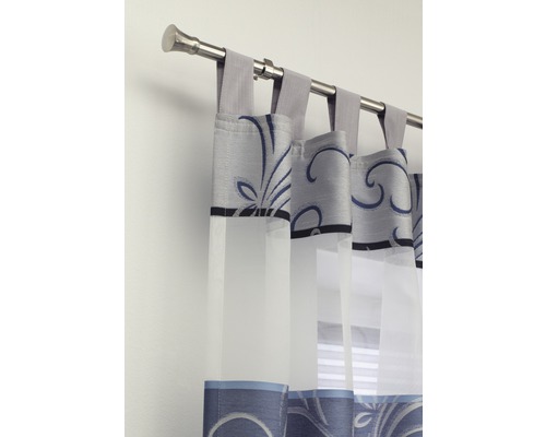 Dekorativní šály se smyčkovým zavěšením na záclonové tyči