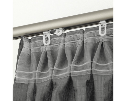 Záclonová tyč se záclonovými jezdci a řasicí páskou