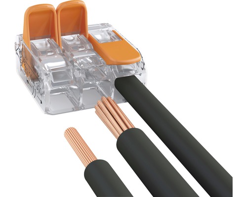 Svorkovnice s připojenými kabely