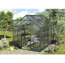 Skleník Vitavia Apollo 5000 polykarbonát 6 mm 195 x 261 cm zelený vč. základového rámu