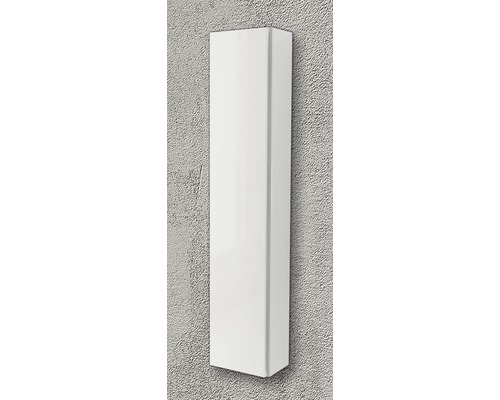 Bílá koupelnová vysoká skříňka pro montáž na stěnu