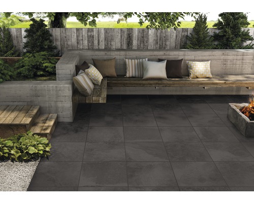 Keramická dlažba Flairstone 60x60x2 cm Slate Black