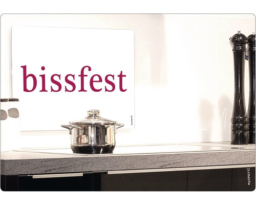 Krycí deska sporáku s nápisem bissfest a hrncem