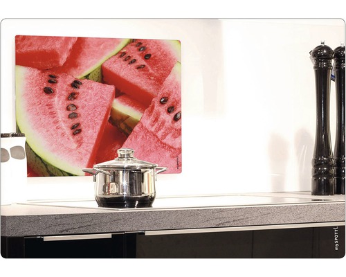 Dekorativní deska se vzorem melounu na kuchyňské lince