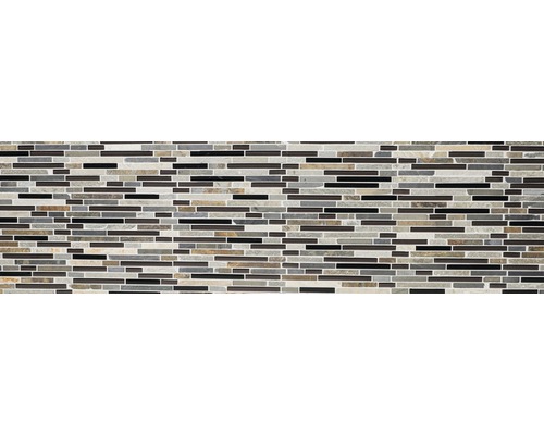 Mozaiková dlaždice s obdélníkovými kameny z kamene a skla