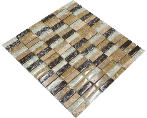 Mozaiková dlaždice se vzhledem skla a přírodního kamene