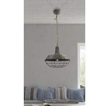Stropní svítidlo v industriálním designu s klecovým stínidlem