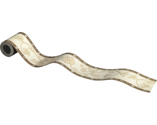 Tapetová bordura s květinovým vzorem na roli