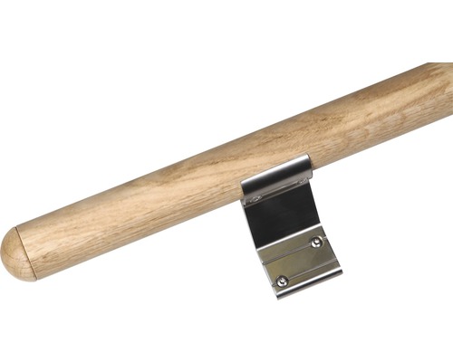 Dřevěné madlo se kovovým držákem pro schody