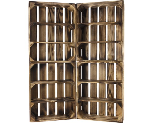 Dva otevřené regály ze dřeva