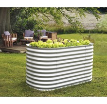 Vyvýšený záhon Vitavia Vita 858 Basic 162 x 82 x 86 cm plechový stříbrný