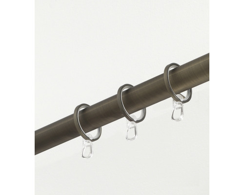 Záclonová tyč se záclonovými kroužky a kluzáky