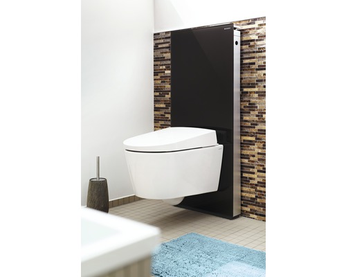 Koupelna se závěsným záchodem a instalačním prvkem