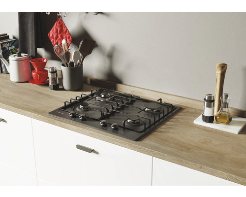 Plynová varná deska zabudovaná do kuchyňské desky