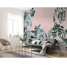 Fototapeta vliesová P016-VD4 Pure Monstera Rosé 4-dílná 400x250 cm
