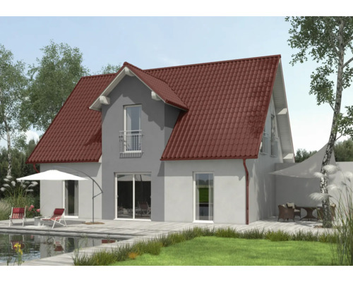 Dům s taškami, terasou, zahradou a bazénem