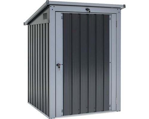 Kovový zahradní domek s dveřmi a uzamykatelným zámkem