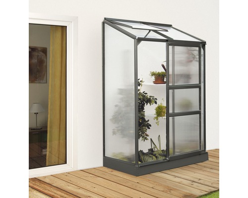 Skleník ke zdi Vitavia Ida 900 polykarbonát 4 mm 131 x 69 cm černý Skleník ke zdi Vitavia Ida 900 polykarbonát 4 mm 131 x 69 cm černý