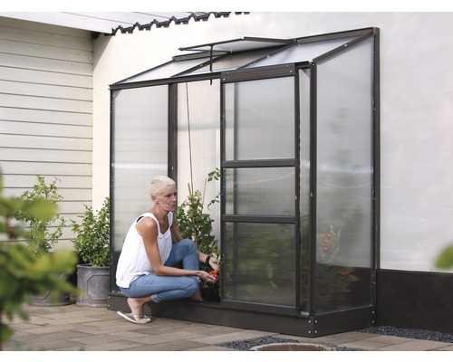 Skleník ke zdi Vitavia Ida 1300 polykarbonát 4 mm 69 x 193 cm černý Skleník ke zdi Vitavia Ida 1300 polykarbonát 4 mm 69 x 193 cm černý