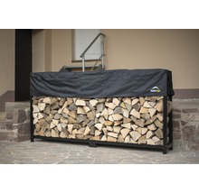Stojan na dřevo ShelterLogic 239 x 36,3 x 118,9 cm ocelový černý s plachtou