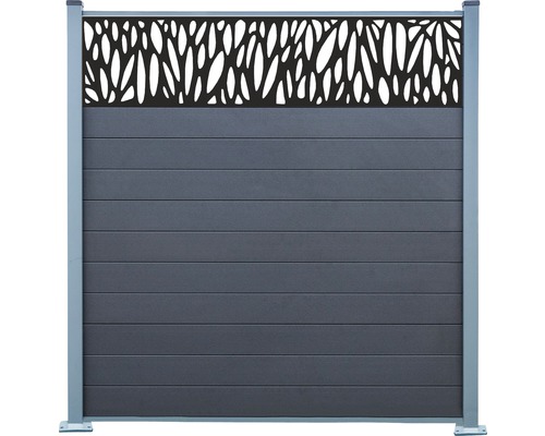 WPC zástěna s dekorativní clonou