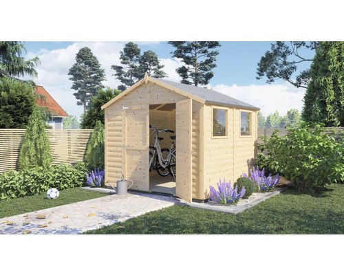 Dřevěný zahradní domek Konsta XL 244 x 239 cm přírodní Dřevěný zahradní domek Konsta XL 244 x 239 cm přírodní