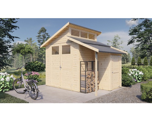 Dřevěný zahradní domek Konsta Studio Set 2 přírodní 290 x 202 cm